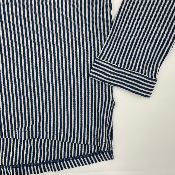 Free People FP Beach Oversized Striped Shirt Long Sleeve Button Up Relaxed Top M - Picture 8 of 14